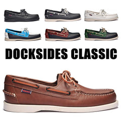 Men Genuine Leather Driving Shoes Docksides Classic Boat Shoe