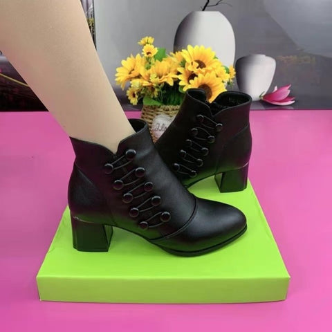 high-heeled small short boots ankle women shoes