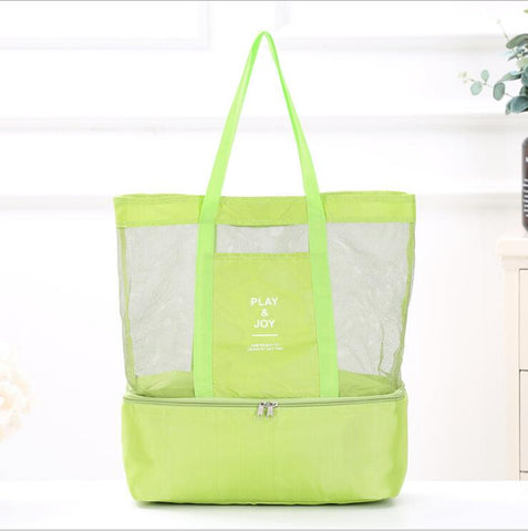 High Capacity Mesh Transparent Bag Double-layer Large Picnic Beach Bags