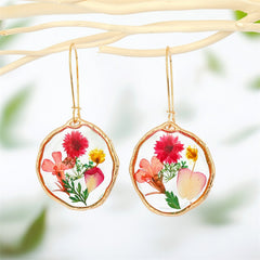 Real Floral Earrings Creative Dried Flower Earrings