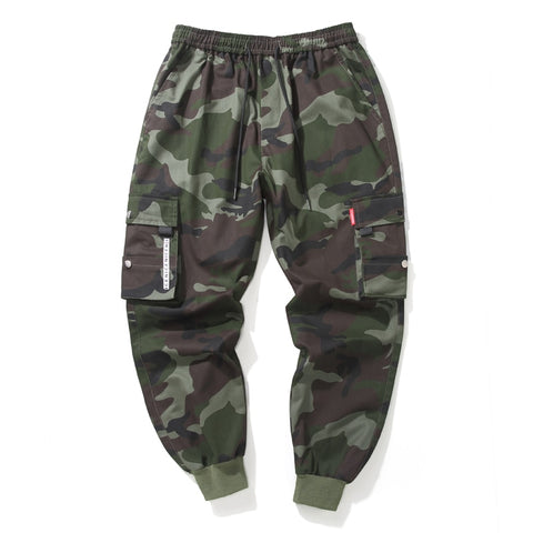 Hip Hop Cargo Pant Mens Fashion Joggers Casual Pants Streetwear Multi-Pocket