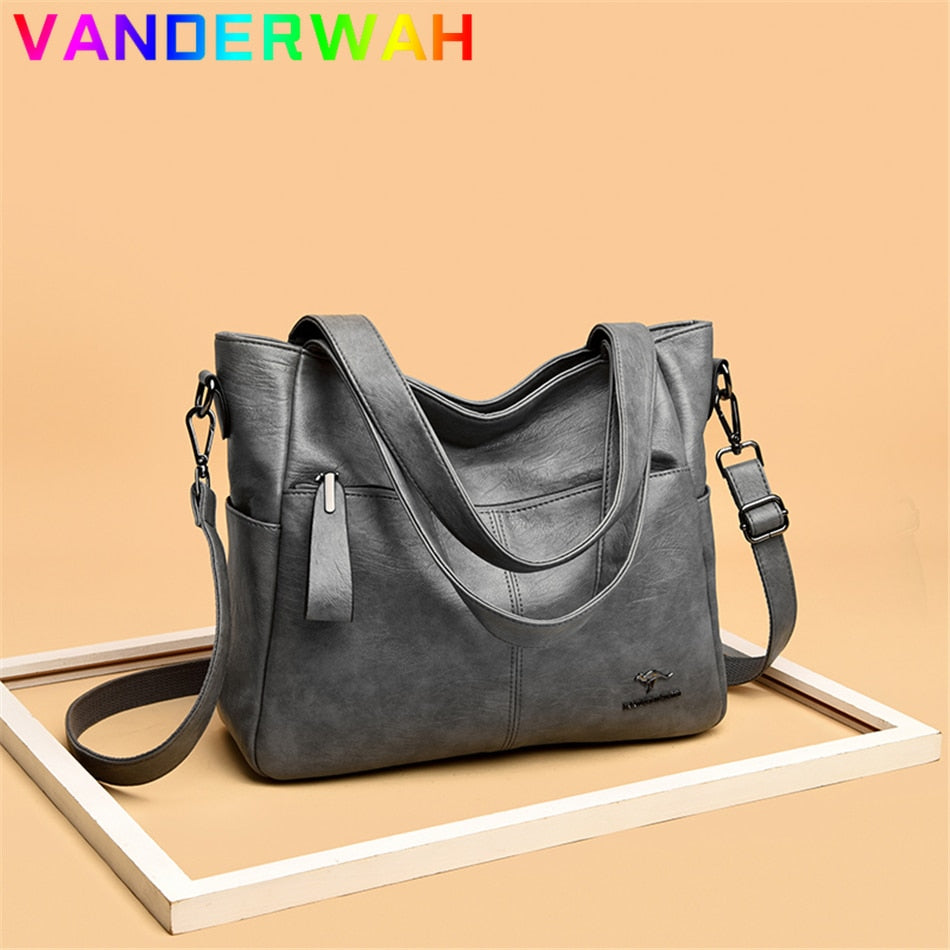 Leather Bags Female Shoulder Sac Tote Shopper Bag