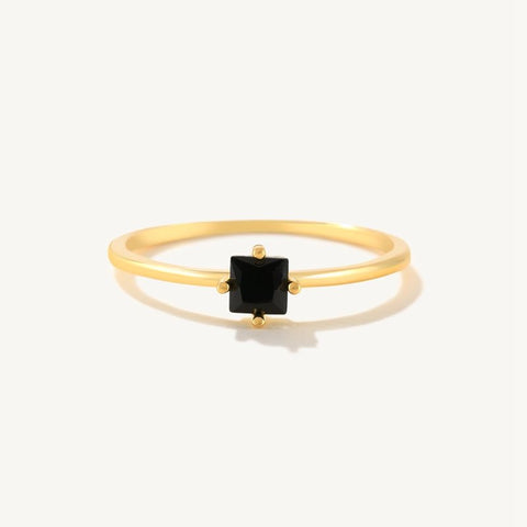 Square Black Diamond Ring Fine Jewelry