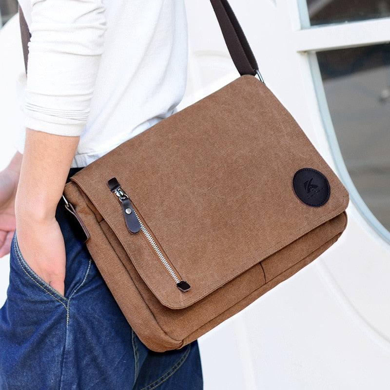 Men Crossbody Canvas Messenger Bags Leisure Shoulder Casual