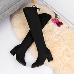 Women Casual Over the Knee boots shoes Winter Round Toe Platform