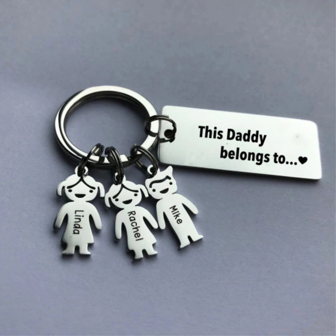 Custom Family Names Keychain This Mommy belongs to Keychain