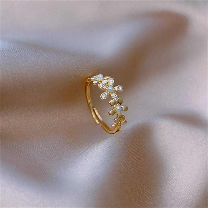 Vintage Daisy Flower Open Rings For Women Style Sunflower Adjustable Finger Ring