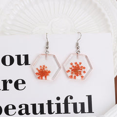 Real Floral Earrings Creative Dried Flower Earrings