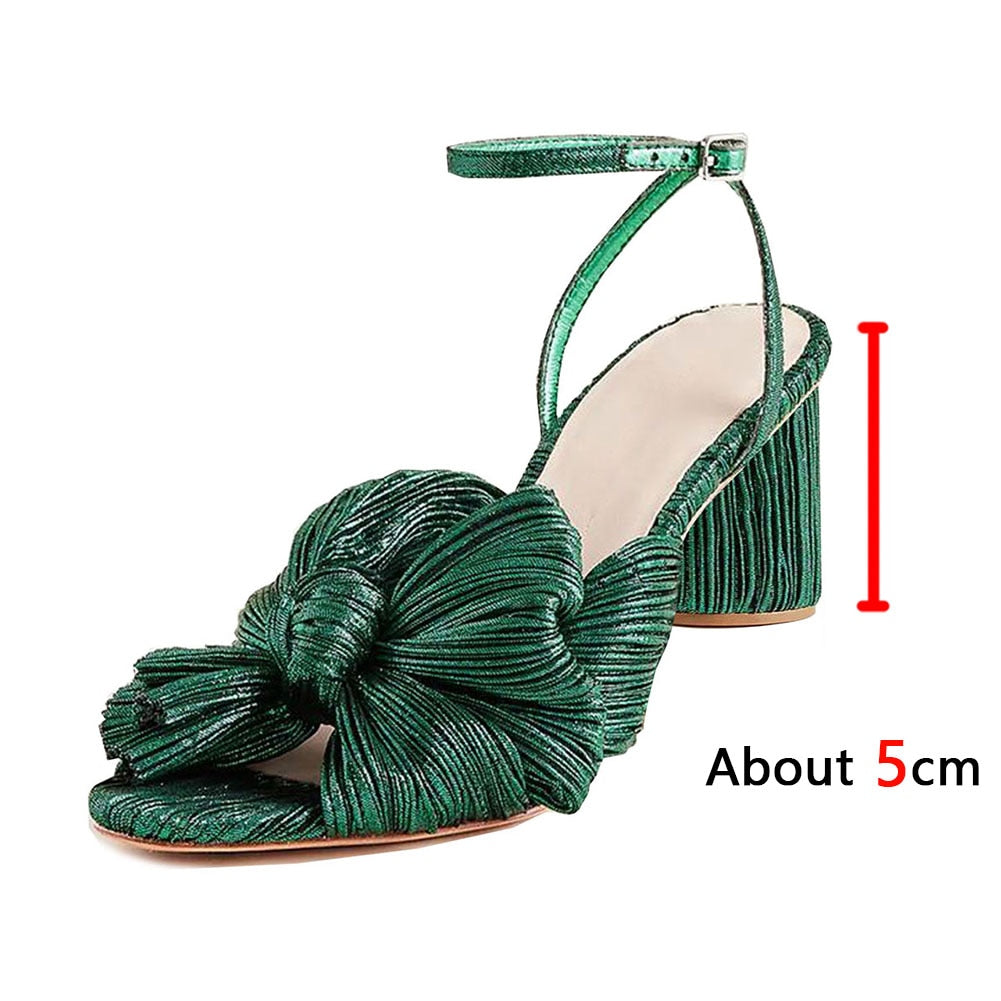 Woman Sandals Super High Heel With Butterfly-knot Sweet Lady Office