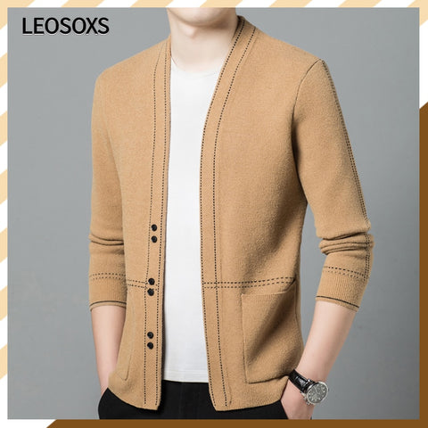 Button Knit Cardigan Sweater Fashion Coat