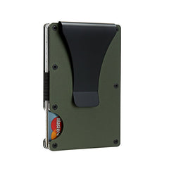 IENQI Carbon Fiber Card Holder Mini Slim Wallet Men Aluminum Metal