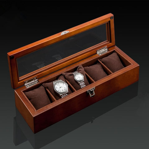Wood Watches Box Organizer Top Wooden Watch Display Fashion