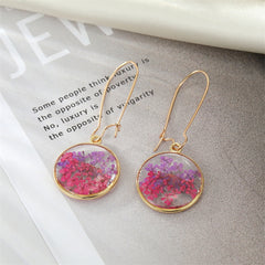 Real Floral Earrings Creative Dried Flower Earrings