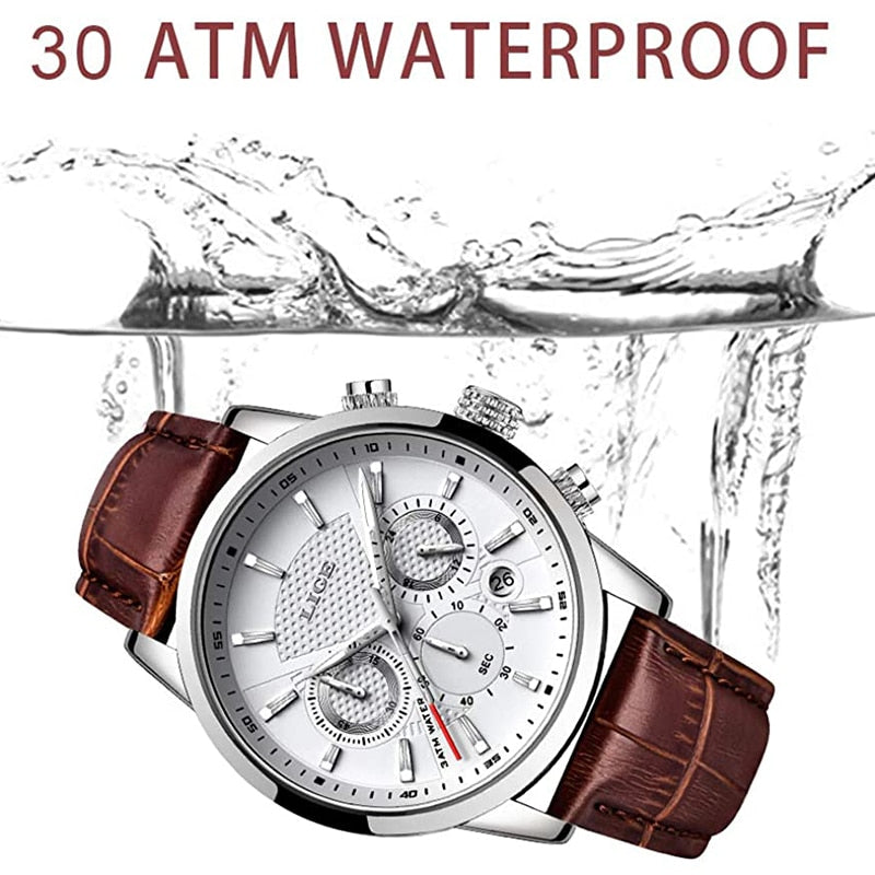 Watches Mens Casual Leather Quartz  Business