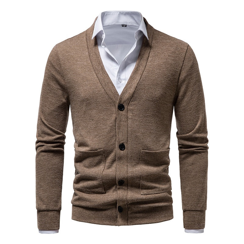 Mens Sweater Knitted Men Vintage Cardigan Sweater Casual Pullover Streetwear Loose Knitwear Tops