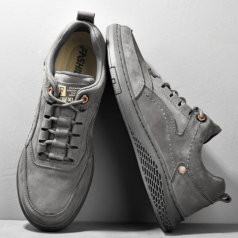 Men genuine Leather Shoes lace up Trend Comfortable Men Shoes