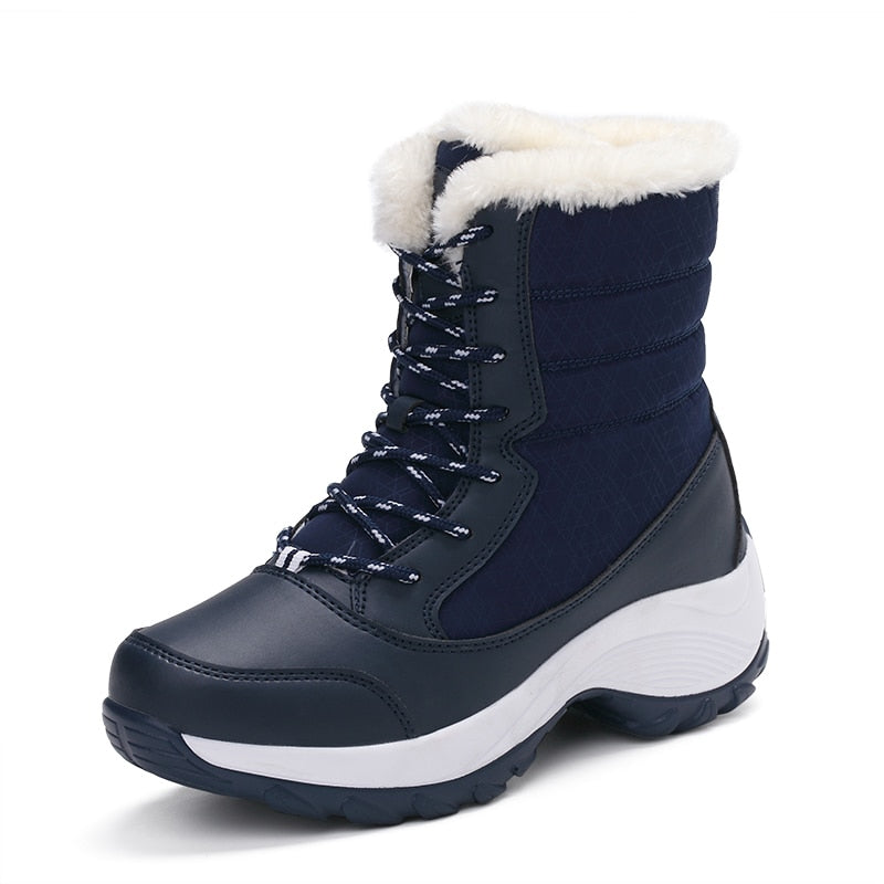 Boots Mid-Calf Snow Boots Women Lace-up Comfortable Ladies Boots