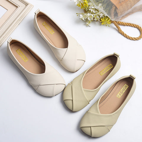 Round Toe Shoes On Heels Casual Female Sneakers