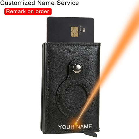 Carbon Fiber Card Holder Wallets Men Brand Rfid Black Magic Trifold