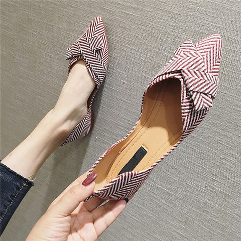 Boat Shoes Pointed Toe Casual Slip on Elegant Ladies Footwear Fashion Flats