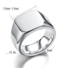 Classic Glossy Ring Men Fashion Stainless Steel Round Finger Ring