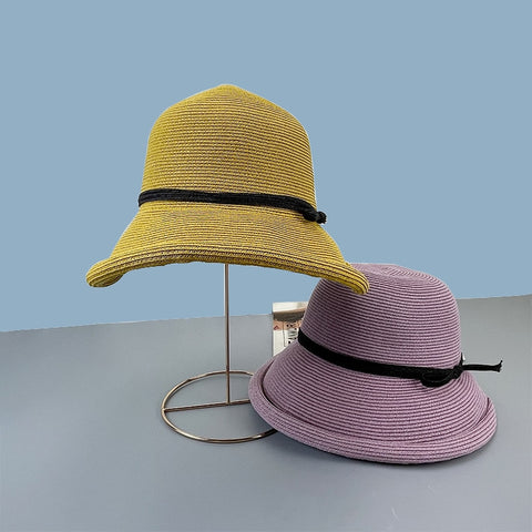 Hepburn Style Straw Hat Women Edge SunHat