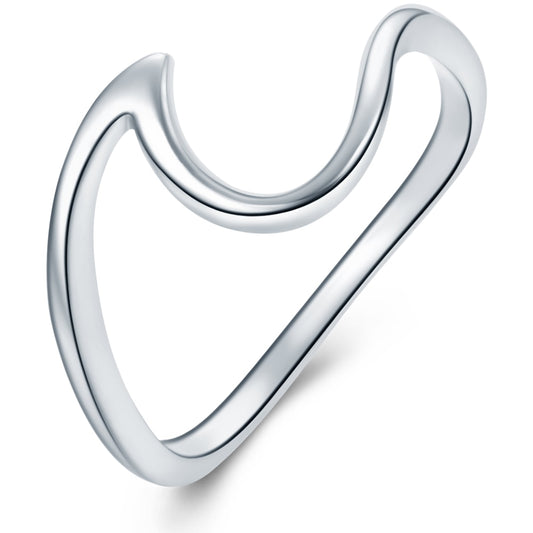 Silver Surf Wave Ring for Party Wedding Jewelry Accessories