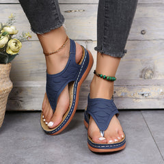 Fashion Clip Toe Wedge Sandals Women Summer Platform Rome Sandalias