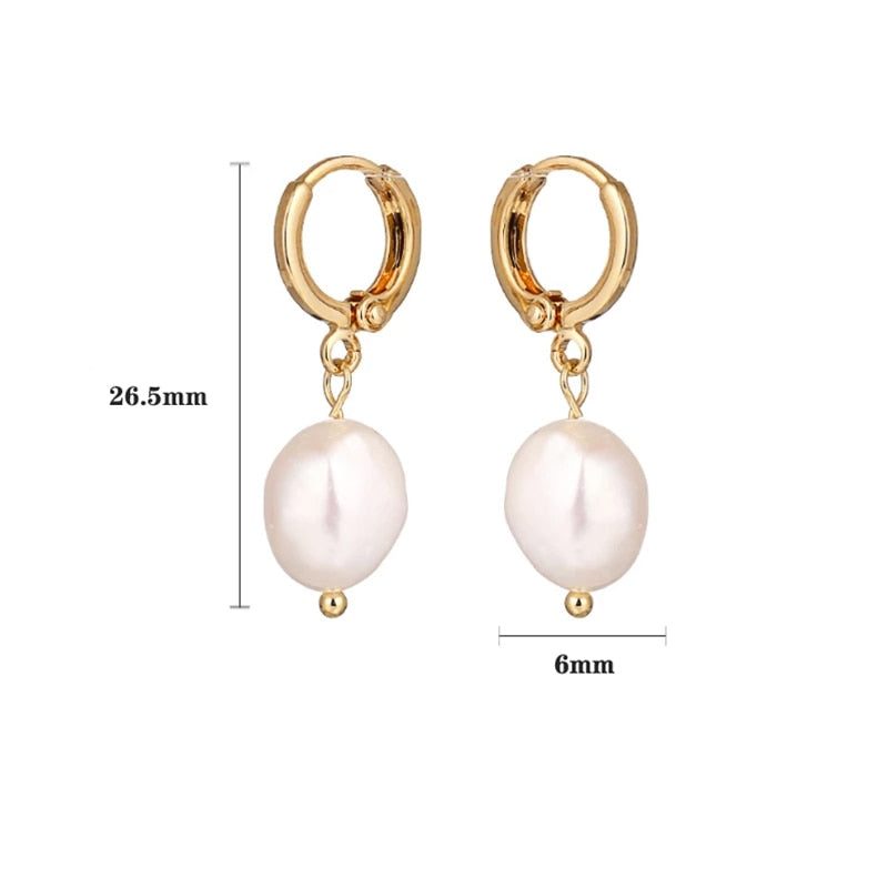 Fashion Irregular Pearl Dangle Earrings