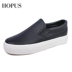 Leather Shoes Spring Trend Casual Flats Sneakers Female