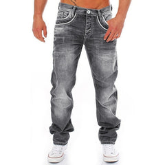 Straight Jeans Men High Waist Jean Spring Boyfriend Jeans Streetwear