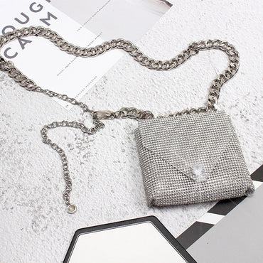 Fanny Pack for Women Luxury Brand Designer Waist Bag Mini Rhinestone Purse