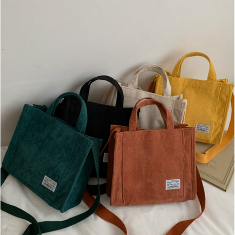 Corduroy Ladies Bag New Trend Single Shoulder Bag Solid Color