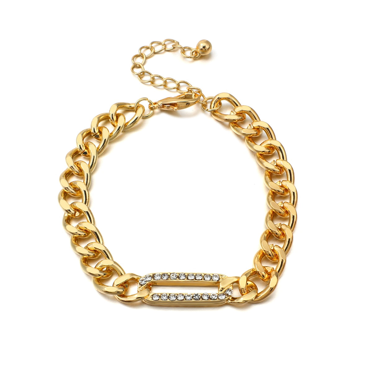 Trendy Gold Silver Color Cuba Chain Necklace Men  Hip Hop