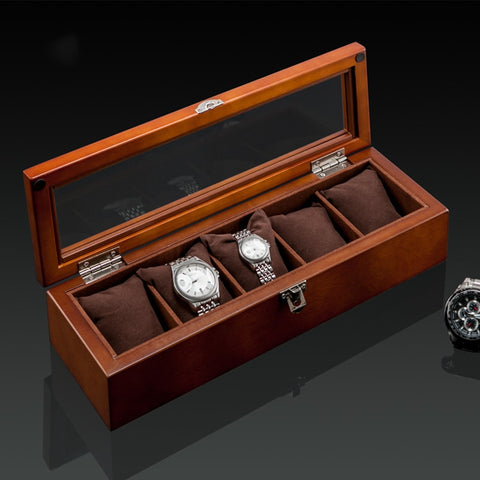 Wood Watches Box Organizer Top Wooden Watch Display Fashion