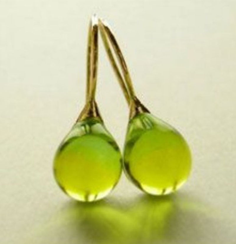 Trendy Women Earrings 4 Colors Delicate Gold Color Inlay Natural Stone