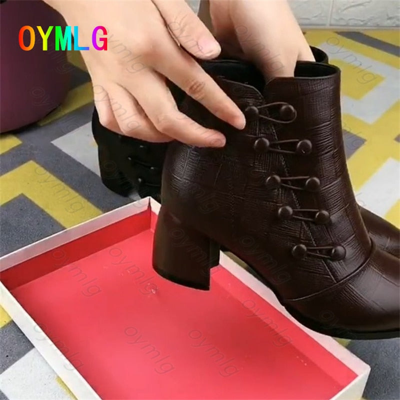 high-heeled small short boots ankle women shoes