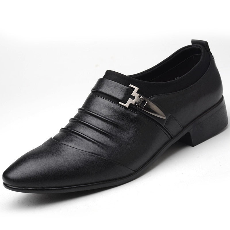 Men Leather Shoes Casual Shoes Slip-on Business Dress Shoes