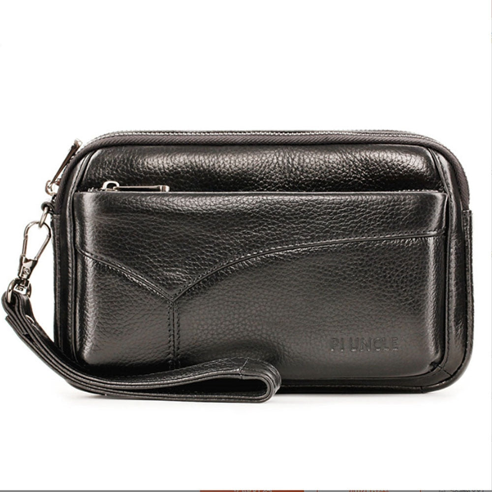 Men Leather Clutch Wrist Money Bags Wallet