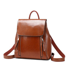 Genuine Leather Women Backpack Rucksack Cross body Shoulder Bag