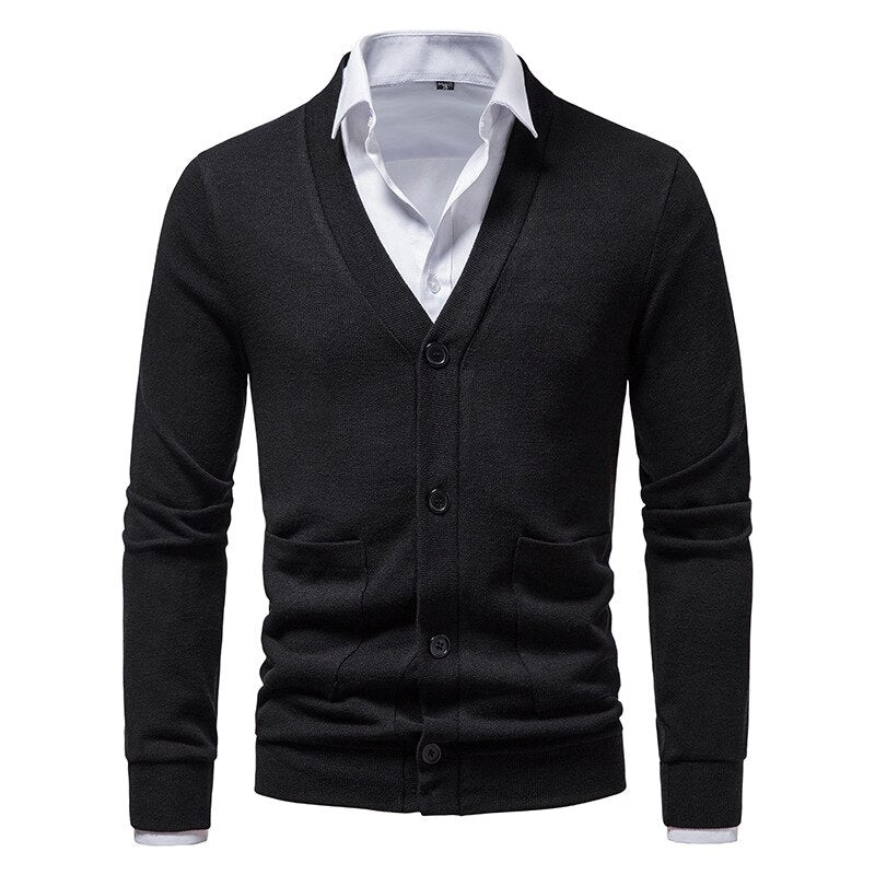 Mens Sweater Knitted Men Vintage Cardigan Sweater Casual Pullover Streetwear Loose Knitwear Tops