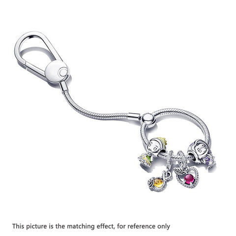 Moments Keychain 925 Sterling Silver Charm Key Ring
