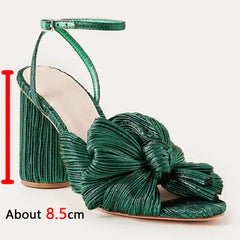 Woman Sandals Super High Heel With Butterfly-knot Sweet Lady Office