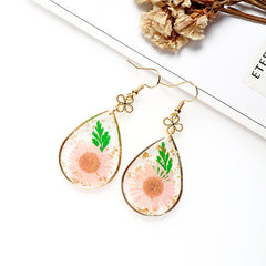 Real Floral Earrings Creative Dried Flower Earrings