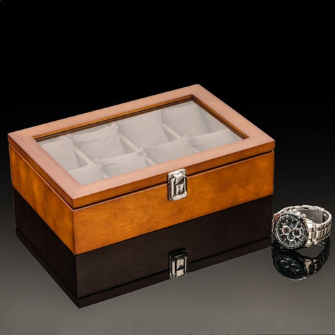 Wood Watches Box Organizer Top Wooden Watch Display Fashion