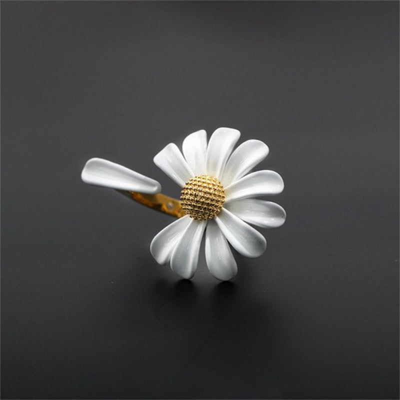 Vintage Daisy Flower Open Rings For Women Style Sunflower Adjustable Finger Ring