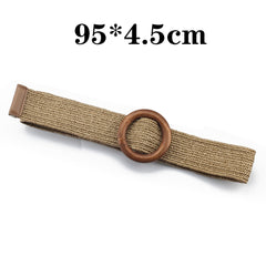 Belts For Women Vintage Boho Braided Waist Belt Black Coffee