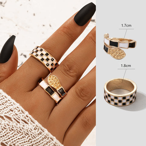 Antique Silver Color Vintage Bohemia Rings Set