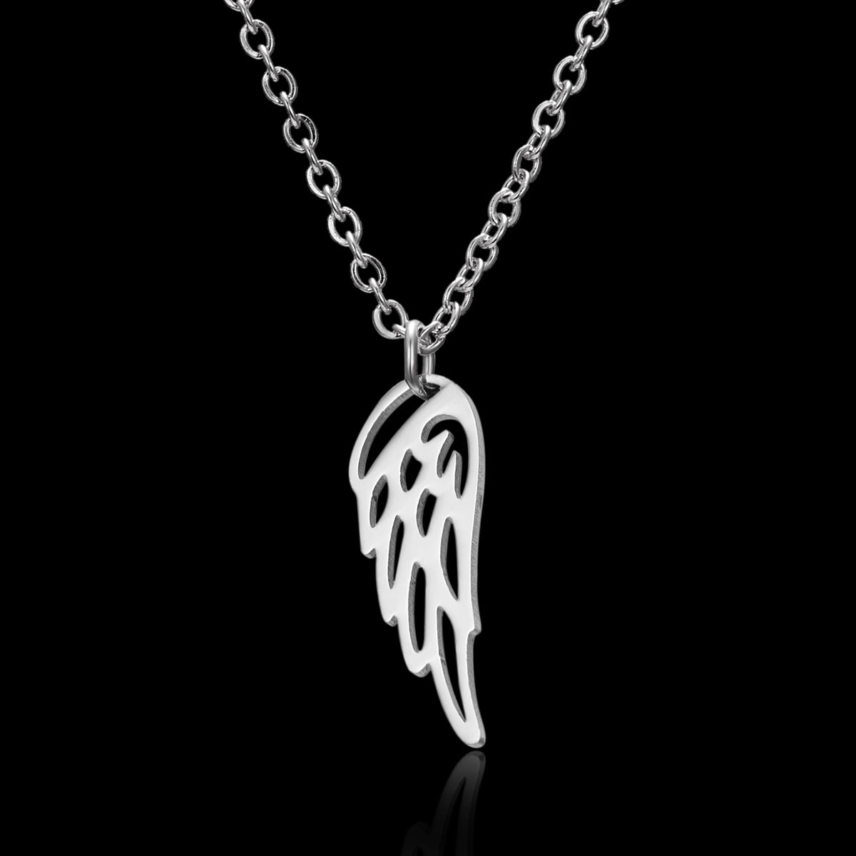Stainless Steel Necklace For Men Long Chain Small Lightning Pendant