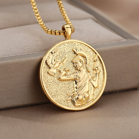 Vintage Zodiac Necklace For Women Gold Stainless Steel Constellation Aquarius Pisces Leo Chain Choker Necklace Goth Jewelry Gift